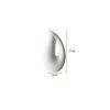 Elegant White Ceramic Vase, 6 x 9 x 17 cm | 100% Ceramic, Perfect for Home Decor & Floral Arrangements | Stylish & Modern Design