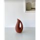 Elegant Brown Ceramic Vase, 6 x 9 x 17 cm | 100% Ceramic, Perfect for Home Decor & Floral Arrangements | Stylish & Durable Design