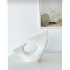 Elegant White Ceramic Vase, 28 x 11.5 x 28 cm | 100% Ceramic, Perfect for Home Decor & Floral Arrangements | Stylish & Modern Design