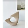 Elegant Beige Ceramic Vase, 28 x 11.5 x 28 cm | 100% High-Quality Ceramic | Perfect for Home Decor & Floral Arrangements, Stylish & Durable