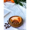 Elegant Wooden Candlestick, 11 cm Diameter x 4 cm Height, 100% Soy Wax, Brown Color | Perfect for Home Decor & Cozy Ambiance