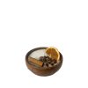 Elegant Wooden Candlestick, 11 cm Diameter x 4 cm Height, 100% Soy Wax, Brown Color | Perfect for Home Decor & Cozy Ambiance