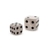 Elegant Decorative Object Set (2 Pieces), 100% Marble, Medium (7x7x7 cm) & Large (9.5x9.5x9.5 cm) Dice, Beige & Black | Perfect for Home Decor & Stylish Accents
