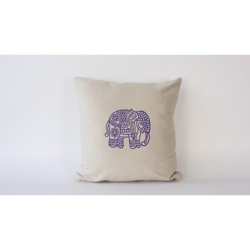 Handmade Velvet Cushion (50 x 50 cm), Cream Color, Silicone Filling | 100% Luxurious Velvet | Perfect for Home Decor & Comfort