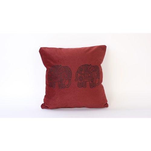 Handmade Claret Red Velvet Cushion Cover (50 x 50 cm) | 100% Soft Velvet | Elegant Home Decor for Living Room & Bedroom | Luxurious Touch