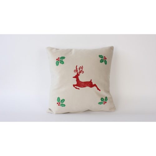 Handmade Velvet Cushion Cover (50 x 50 cm), Cream Color | 100% Soft Velvet | Perfect for Home Decor & Cozy Living Spaces, Elegant Touch