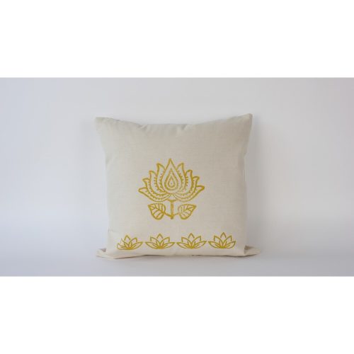 Handmade Cream Linen Cushion Cover (50 x 50 cm) | 100% Natural Fabric | Elegant & Soft Touch | Perfect for Home Decor & Cozy Living Spaces