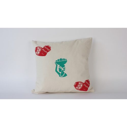 Handmade Cream Linen Cushion Cover (50 x 50 cm) | 100% Natural Fabric | Elegant & Soft Touch | Perfect for Home Decor & Cozy Living Spaces