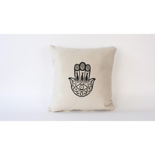 Handmade Velvet Cushion Cover (50 x 50 cm), Cream Color | 100% Soft Velvet | Perfect for Home Decor & Cozy Living Spaces, Elegant Touch