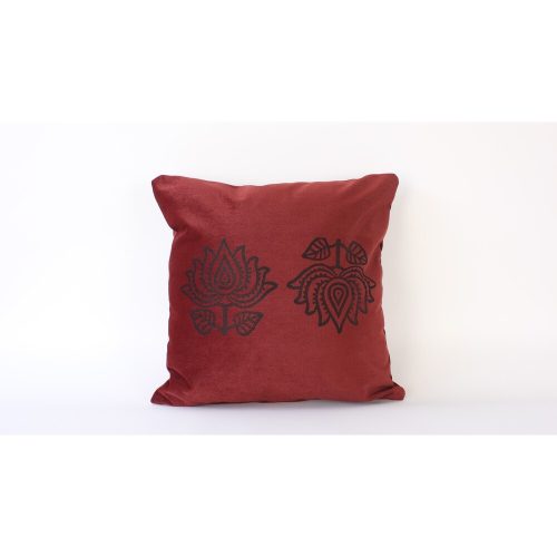 Handmade Claret Red Velvet Cushion Cover (50 x 50 cm) | 100% Soft Velvet | Elegant Home Decor for Living Room & Bedroom | Luxurious Touch