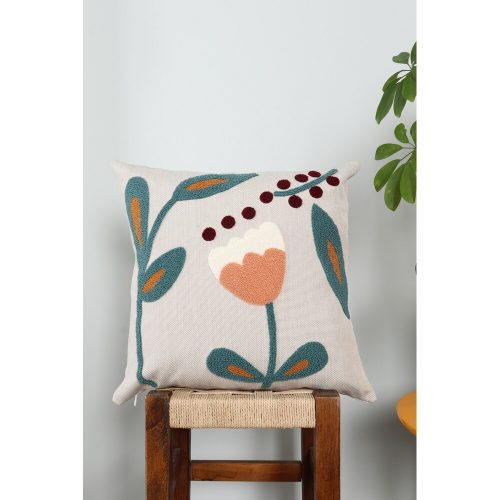 Premium Linen Cushion, 43 x 43 cm | Soft Silicone Filling | Stylish & Comfortable for Home Decor, Living Room, or Bedroom | Durable & Elegant Design