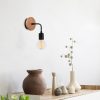 Elegant Black Wall Lamp, Metal Body, 10 x 12 cm, Height 100 cm, E14 Max 40W, IP20 | Glamorous Hotel-Style Lighting for Modern Spaces