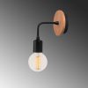 Elegant Black Wall Lamp, Metal Body, 10 x 12 cm, Height 100 cm, E14 Max 40W, IP20 | Glamorous Hotel-Style Lighting for Modern Spaces
