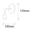 Elegant Black Wall Lamp, Metal Body, 10 x 12 cm, Height 100 cm, E14 Max 40W, IP20 | Glamorous Hotel-Style Lighting for Modern Spaces