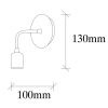 Elegant Black Wall Lamp, Metal Body, 10 x 12 cm, Height 100 cm, E14 Max 40W, IP20 | Glamorous Hotel-Style Lighting for Modern Spaces