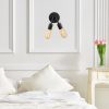 Elegant Black Wall Lamp, Metal Body, 10 x 12 cm, Height 100 cm, E14 Max 40W, IP20 | Glamorous Hotel-Style Lighting for Modern Spaces