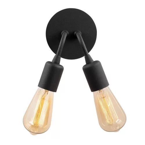 Opviq, 525NOR3191, Elegant black wall lamp, metal housing, 10 x 12 cm, height 100 cm, Max 40W, IP20 | Glamorous hotel-style lighting for modern spaces