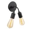 Elegant Black Wall Lamp, Metal Body, 10 x 12 cm, Height 100 cm, E14 Max 40W, IP20 | Glamorous Hotel-Style Lighting for Modern Spaces