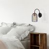Elegant Black Wall Lamp, Metal Body, 10 x 12 cm, Height 100 cm, E14 Max 40W, IP20 | Glamorous Hotel-Style Lighting for Modern Spaces