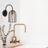 Elegant Black Wall Lamp, Metal Body, 10 x 12 cm, Height 100 cm, E14 Max 40W, IP20 | Glamorous Hotel-Style Lighting for Modern Spaces