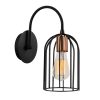 Elegant Black Wall Lamp, Metal Body, 10 x 12 cm, Height 100 cm, E14 Max 40W, IP20 | Glamorous Hotel-Style Lighting for Modern Spaces