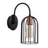 Elegant Black Wall Lamp, Metal Body, 10 x 12 cm, Height 100 cm, E14 Max 40W, IP20 | Glamorous Hotel-Style Lighting for Modern Spaces