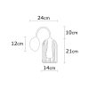 Elegant Black Wall Lamp, Metal Body, 10 x 12 cm, Height 100 cm, E14 Max 40W, IP20 | Glamorous Hotel-Style Lighting for Modern Spaces