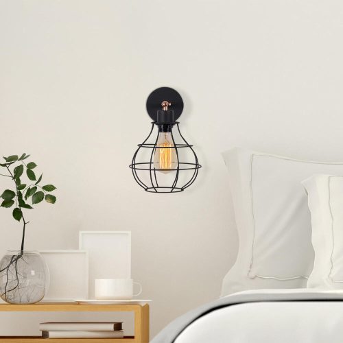 Elegant Black Wall Lamp, Metal Body, 10 x 12 cm, Height 100 cm, E14 Max 40W, IP20 | Glamorous Hotel-Style Lighting for Modern Spaces