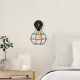 Elegant Black Wall Lamp, Metal Body, 10 x 12 cm, Height 100 cm, E14 Max 40W, IP20 | Glamorous Hotel-Style Lighting for Modern Spaces