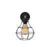 Elegant Black Wall Lamp, Metal Body, 10 x 12 cm, Height 100 cm, E14 Max 40W, IP20 | Glamorous Hotel-Style Lighting for Modern Spaces