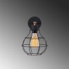 Elegant Black Wall Lamp, Metal Body, 10 x 12 cm, Height 100 cm, E14 Max 40W, IP20 | Glamorous Hotel-Style Lighting for Modern Spaces