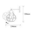 Elegant Black Wall Lamp, Metal Body, 10 x 12 cm, Height 100 cm, E14 Max 40W, IP20 | Glamorous Hotel-Style Lighting for Modern Spaces