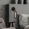 Elegant Black Wall Lamp, Metal Body, 10 x 12 cm, Height 100 cm, E14 Max 40W, IP20 | Glamorous Hotel-Style Lighting for Modern Spaces