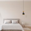 Elegant Black Wall Lamp, Metal Body, 10 x 12 cm, Height 100 cm, E14 Max 40W, IP20 | Glamorous Hotel-Style Lighting for Modern Spaces