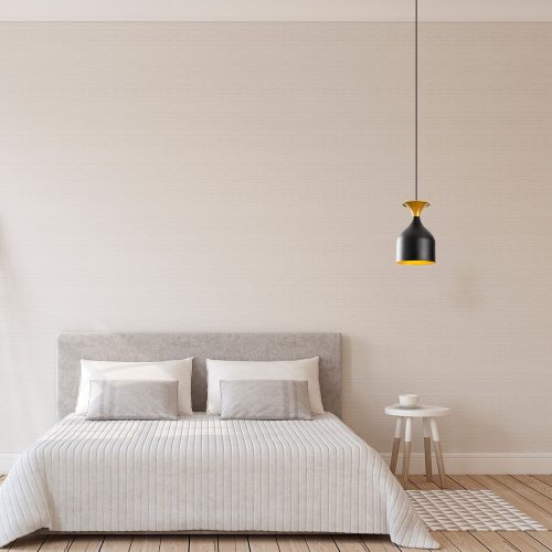 Elegant Black Wall Lamp, Metal Body, 10 x 12 cm, Height 100 cm, E14 Max 40W, IP20 | Glamorous Hotel-Style Lighting for Modern Spaces