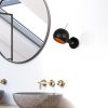 Elegant Black Wall Lamp, Metal Body, 10 x 12 cm, Height 100 cm, E14 Max 40W, IP20 | Glamorous Hotel-Style Lighting for Modern Spaces