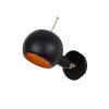 Elegant Black Wall Lamp, Metal Body, 10 x 12 cm, Height 100 cm, E14 Max 40W, IP20 | Glamorous Hotel-Style Lighting for Modern Spaces