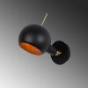 Elegant Black Wall Lamp, Metal Body, 10 x 12 cm, Height 100 cm, E14 Max 40W, IP20 | Glamorous Hotel-Style Lighting for Modern Spaces