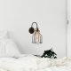 Elegant Black Wall Lamp, Metal Body, 10 x 12 cm, Height 100 cm, E14 Max 40W, IP20 | Glamorous Hotel-Style Lighting for Modern Spaces