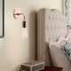 Elegant Black Wall Lamp, Metal Body, 10 x 12 cm, Height 100 cm, E14 Max 40W, IP20 | Glamorous Hotel-Style Lighting for Modern Spaces