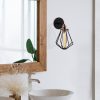 Elegant Black Wall Lamp, Metal Body, 10 x 12 cm, Height 100 cm, E14 Max 40W, IP20 | Glamorous Hotel-Style Lighting for Modern Spaces