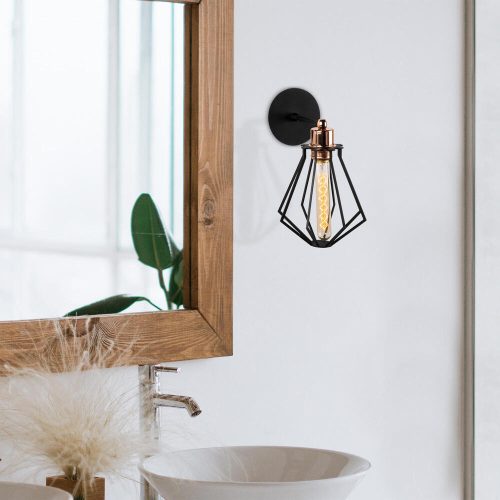 Elegant Black Wall Lamp, Metal Body, 10 x 12 cm, Height 100 cm, E14 Max 40W, IP20 | Glamorous Hotel-Style Lighting for Modern Spaces