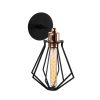 Elegant Black Wall Lamp, Metal Body, 10 x 12 cm, Height 100 cm, E14 Max 40W, IP20 | Glamorous Hotel-Style Lighting for Modern Spaces