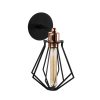 Elegant Black Wall Lamp, Metal Body, 10 x 12 cm, Height 100 cm, E14 Max 40W, IP20 | Glamorous Hotel-Style Lighting for Modern Spaces