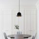 Elegant Black Wall Lamp, Metal Body, 10 x 12 cm, Height 100 cm, E14 Max 40W, IP20 | Glamorous Hotel-Style Lighting for Modern Spaces