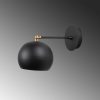 Elegant Black Wall Lamp, Metal Body, 10 x 12 cm, Height 100 cm, E14 Max 40W, IP20 | Glamorous Hotel-Style Lighting for Modern Spaces