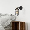 Elegant Black Wall Lamp, Metal Body, 10 x 12 cm, Height 100 cm, E14 Max 40W, IP20 | Glamorous Hotel-Style Lighting for Modern Spaces