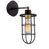 Elegant Black Wall Lamp, Metal Body, 10 x 12 cm, Height 100 cm, E14 Max 40W, IP20 | Glamorous Hotel-Style Lighting for Modern Spaces