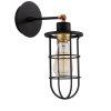 Elegant Black Wall Lamp, Metal Body, 10 x 12 cm, Height 100 cm, E14 Max 40W, IP20 | Glamorous Hotel-Style Lighting for Modern Spaces