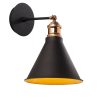 Elegant Black Wall Lamp, Metal Body, 10 x 12 cm, Height 100 cm, E14 Max 40W, IP20 | Glamorous Hotel-Style Lighting for Modern Spaces